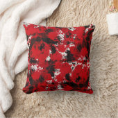 抽象芸術モダンスタイル、黒、赤、白の枕 クッション (ブランケット)