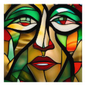 抽象芸術モダンステインガラス フォトプリント            (正面)