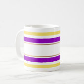 抽象芸術モダンストライプの並エレガントびおもしろい可愛い コーヒーマグカップ (正面左)