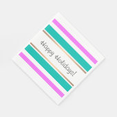 抽象芸術モダンストライプの並エレガントびおもしろい可愛い スタンダードランチョンナプキン (角)