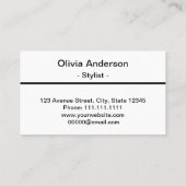 抽象芸術モダンストライプの並エレガントびおもしろい可愛い 名刺 (裏面)