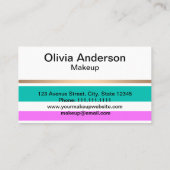 抽象芸術モダンストライプの並エレガントびおもしろい可愛い 名刺 (裏面)