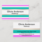 抽象芸術モダンストライプの並エレガントびおもしろい可愛い 名刺 (正面/裏面)