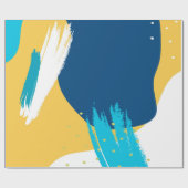 抽象芸術モダンストローク組成 ラッピングペーパー (フラット)