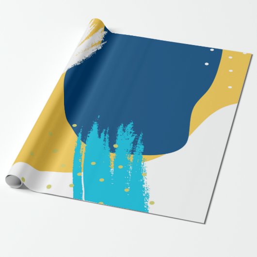 抽象芸術モダンストローク組成 ラッピングペーパー (アンロールド)