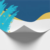 抽象芸術モダンストローク組成 ラッピングペーパー (角)