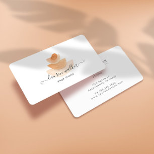 抽象芸術モダンストーンピラミッドヨガスタジオ 名刺