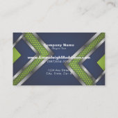 抽象芸術モダンスポーティデザイン |緑（青） 名刺 (裏面)