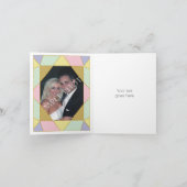 抽象芸術モダンス結婚・ジュエルの写真 サンキューカード (内部)