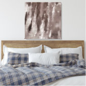 抽象芸術モダンセピアと白 キャンバスプリント (インサイチュ (寝室))