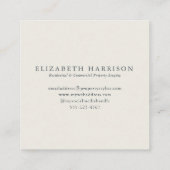 抽象芸術モダンセージグリーンブルーテラコッタ スクエア名刺 (裏面)