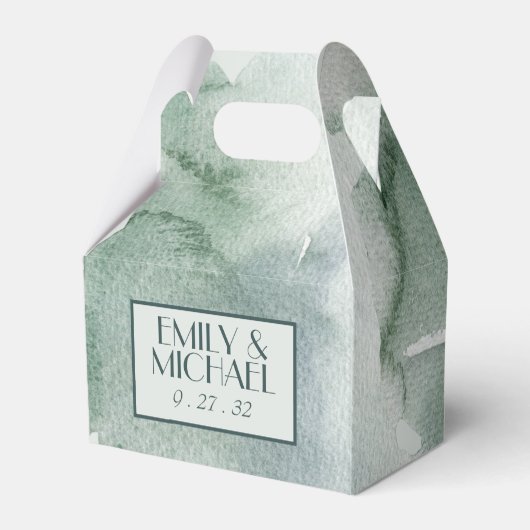 抽象芸術モダンセージ緑モスウォーターコロフェイスボックス フェイバーボックス (裏面サイド)