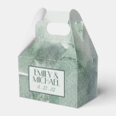 抽象芸術モダンセージ緑モスウォーターコロフェイスボックス フェイバーボックス (正面サイド)