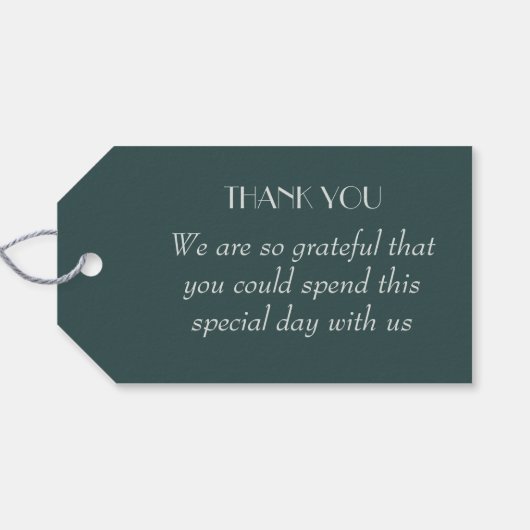 抽象芸術モダンセージ緑モスウォーター色 ギフトタグ (裏面横)