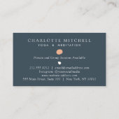 抽象芸術モダンゼンストーンピーチロゴライフコーチ 名刺 (裏面)