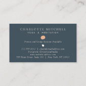 抽象芸術モダンゼンストーンピーチ/ブルーロゴヨガ 名刺 (裏面)