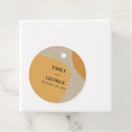 抽象芸術モダンソフトクラフトオレンジ結婚錆 フェイバータグ