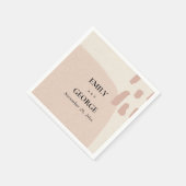 抽象芸術モダンソフトクラフト赤面ピンク結婚ズ スタンダードカクテルナプキン (角)