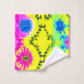 抽象芸術モダンタイ染料 バスタオルセット (ウォッシュタオル)