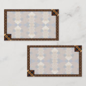 抽象芸術モダンタンとブルー 名刺 (正面/裏面)