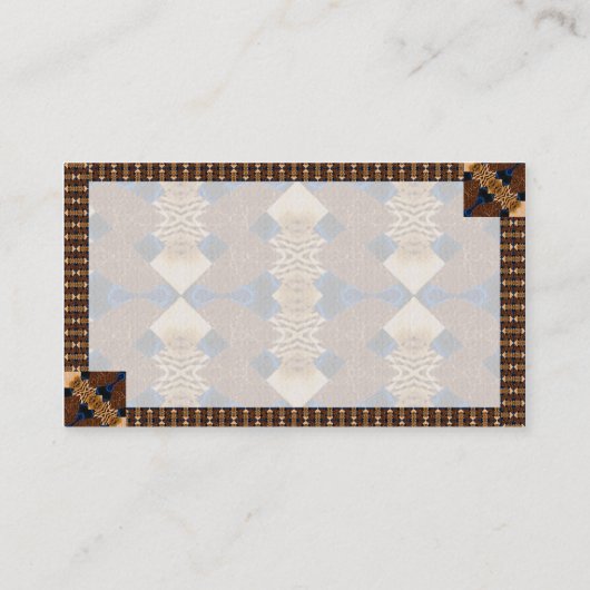 抽象芸術モダンタンとブルー 名刺 (裏面)