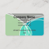 抽象芸術モダンターコイズとグリーンミニマリスト 名刺 (裏面)