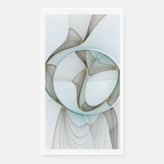 抽象芸術モダンターコイズブラウン金ゴールドエレガンス (正面)