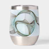 抽象芸術モダンターコイズブラウン金ゴールドエレガンス (背面)