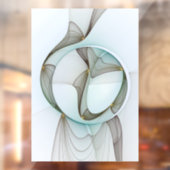 抽象芸術モダンターコイズブラウン金ゴールドエレガンス ウィンドウサイン (シート2)