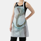 抽象芸術モダンターコイズブラウン金ゴールドエレガンス エプロン (インサイチュ)