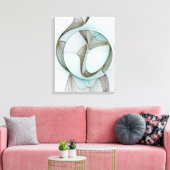 抽象芸術モダンターコイズブラウン金ゴールドエレガンス キャンバスプリント (インサイチュ (リビング))