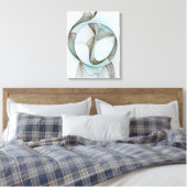 抽象芸術モダンターコイズブラウン金ゴールドエレガンス キャンバスプリント (インサイチュ (寝室))