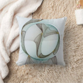 抽象芸術モダンターコイズブラウン金ゴールドエレガンス クッション (ブランケット)