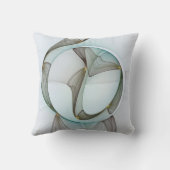 抽象芸術モダンターコイズブラウン金ゴールドエレガンス クッション (裏面)