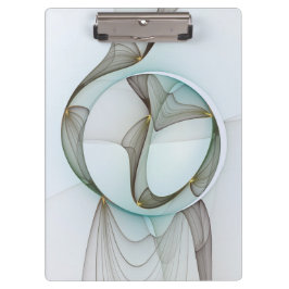 抽象芸術モダンターコイズブラウン金ゴールドエレガンス クリップボード