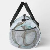 抽象芸術モダンターコイズブラウン金ゴールドエレガンス ダッフルバッグ (右)