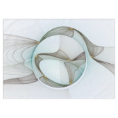 抽象芸術モダンターコイズブラウン金ゴールドエレガンス テーブルクロス (正面(横))