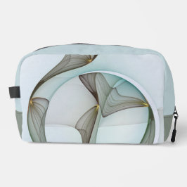 抽象芸術モダンターコイズブラウン金ゴールドエレガンス ドップキット