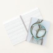 抽象芸術モダンターコイズブラウン金ゴールドエレガンス ノートブック (内部)