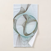 抽象芸術モダンターコイズブラウン金ゴールドエレガンス バスタオルセット (ハンドタオル)