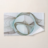 抽象芸術モダンターコイズブラウン金ゴールドエレガンス バスタオルセット (ハンドタオル)