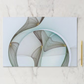 抽象芸術モダンターコイズブラウン金ゴールドエレガンス ペーパーパッド (インサイチュ)