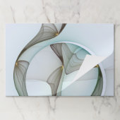 抽象芸術モダンターコイズブラウン金ゴールドエレガンス ペーパーパッド (折り畳み)