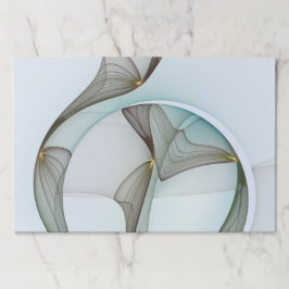 抽象芸術モダンターコイズブラウン金ゴールドエレガンス ペーパーパッド