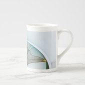 抽象芸術モダンターコイズブラウン金ゴールドエレガンス ボーンチャイナマグカップ (右)