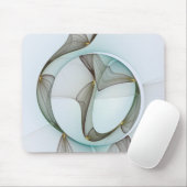 抽象芸術モダンターコイズブラウン金ゴールドエレガンス マウスパッド (マウス)