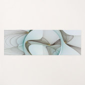 抽象芸術モダンターコイズブラウン金ゴールドエレガンス ヨガマット (正面(横))