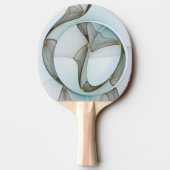 抽象芸術モダンターコイズブラウン金ゴールドエレガンス 卓球ラケット (裏面)