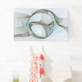 抽象芸術モダンターコイズブラウン金ゴールドエレガンス 横断幕 (インサイチュ)