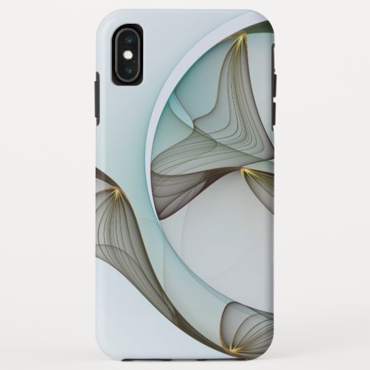 抽象芸術モダンターコイズブラウン金ゴールドエレガンス Case-Mate iPhoneケース (裏面)